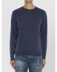 John Smedley - Merino Wool Ribbed Regular-Fit Crewneck Jumper - Lyst