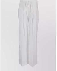 P.A.R.O.S.H. - Cotton Wide-Leg Trousers - Lyst