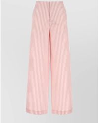 Philosophy - Embroidered Wide-Leg Trousers - Lyst