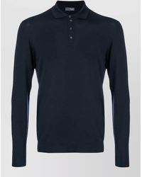 Drumohr - Merino Wool Polo Long Sleeve Sweater - Lyst