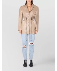 The Mannei - Leather Blazer Dress - Lyst