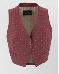 Etro - Short Jacquard Tie Vest - Lyst