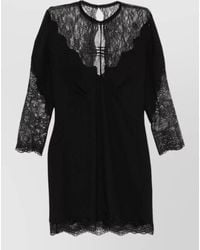 The Attico - Virgin Wool Knee-Length Mini Dress - Lyst