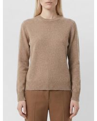 Max Mara - Cashmere Crew-Neck Long-Sleeve Sweatshirt - Lyst