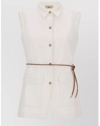 Herno - Jersey Vest Dense Rome Fabric Belt - Lyst
