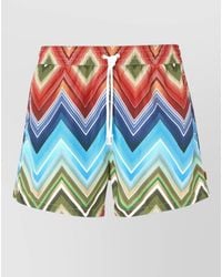 Missoni - Signature Zigzag Pattern Mid Length Swim Shorts - Lyst