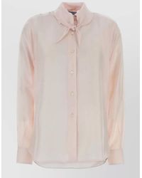 Prada - Silk Shirt Long Sleeves Regular Fit - Lyst