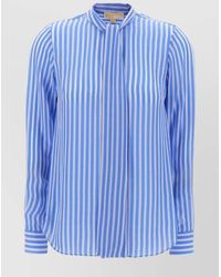Michael Kors - Silk Blend Printed Blouse - Lyst