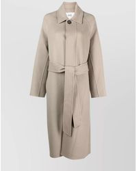 Ami Paris - Cashmere And Wool Blend Coat - Lyst