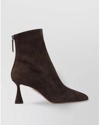 Aquazzura - Suede Leather Amore 75 Mm Ankle Boots - Lyst