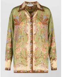 Zimmermann - Indra Silk Shirt Floral Long Sleeves - Lyst