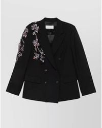 Dries Van Noten - Wool Regular-Fit Embellished Double-Breasted Blazer - Lyst