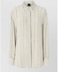 Pinko - Studded Long Sleeve Shirt Button Cuffs - Lyst