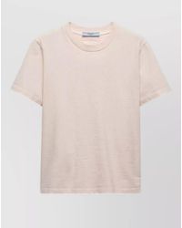 Prada - Short Sleeve Regular Fit Round Neck Top - Lyst