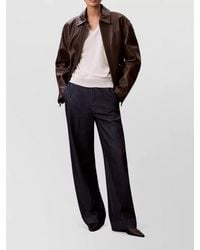 Calvin Klein - Denim Ultra High-Rise Wide-Leg Trousers - Lyst