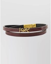 Saint Laurent - Ysl Bracelet Adjustable Length Tone - Lyst