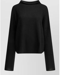 Lisa Yang - High Neck Long Sleeve Relaxed Knit Top - Lyst