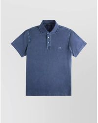Fay - Cotton Short-Sleeve Polo Shirt - Lyst