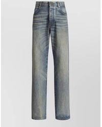 Balmain - Straight Cut Denim Jeans Belt Loops - Lyst