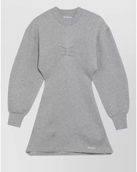 The Attico - Cotton Mini Sweatshirt Dress - Lyst