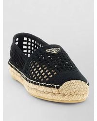 Prada - Crochet Knit Espadrilles Mesh Upper Rope Sole - Lyst