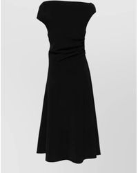 P.A.R.O.S.H. - Ruched A-Line Midi Dress - Lyst