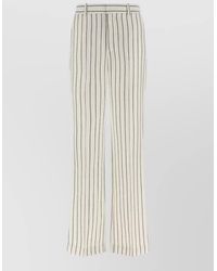 Balmain - Striped Straight Trousers - Lyst