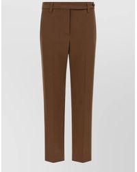 Brunello Cucinelli - Cotton Cropped Tapered Suit Trousers - Lyst