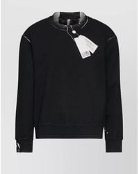 MM6 by Maison Margiela - Cotton Crew Neck Sweatshirt - Lyst