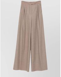 Max Mara - High Waist Wide Leg Trousers With Pockets - Lyst