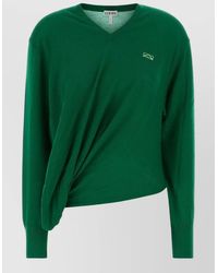 Loewe - Wool Blend Sweater V Neck Asymmetric - Lyst