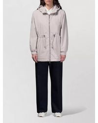 Moorer - Long Hooded Jacket Drawstring Waist Pockets - Lyst
