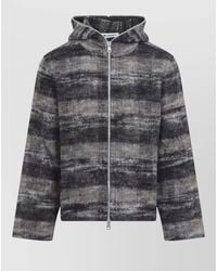 Our Legacy - Checked Hooded Zip-Up Knit Jacket - Lyst