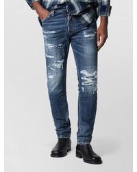 DSquared² - Denim Distressed Skinny Jeans - Lyst