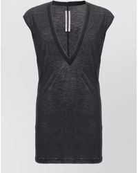 Rick Owens - Cotton Deep V-Neck Short-Sleeve T-Shirt - Lyst