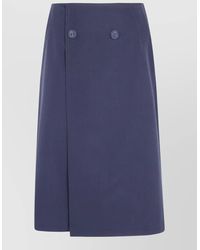 MM6 by Maison Margiela - Mid Length Skirt Front And Back Slits - Lyst