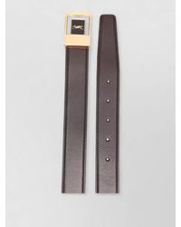Saint Laurent - La 66 Leather Belt Adjustable Logo - Lyst