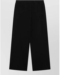 MM6 by Maison Margiela - Cotton Wide-Leg Trousers - Lyst