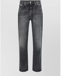 Versace - Denim Stonewashed Loose-Fit Straight-Leg Jeans - Lyst