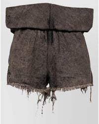 Rick Owens - Denim Crater Mid-Length Shorts - Lyst