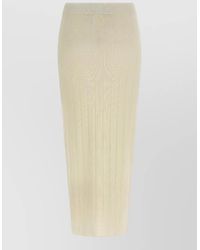Max Mara - Sante Cashmere Ribbed Knit Midi Skirt - Lyst