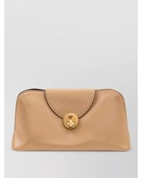 Versace - Small Lamb Leather Clutch Bag - Lyst