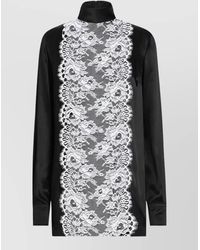 Dolce & Gabbana - Dolce & Gabbana Blouse With Lace Appliqué - Lyst