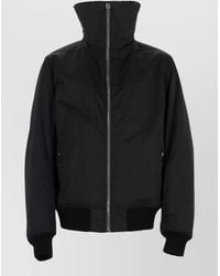 Rick Owens - High Collar Coat Ribbed Cuffs Hem - Lyst