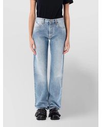 The Attico - Boyfriend Long Denim Straight Trousers - Lyst