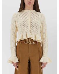 Chloé - Crochet Knit Cardigan - Lyst