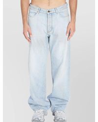 Balenciaga - Cotton Distressed Relaxed-Fit Mid-Rise Jeans - Lyst