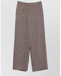 Alysi - Striped Wide Leg Tailored Trousers - Lyst