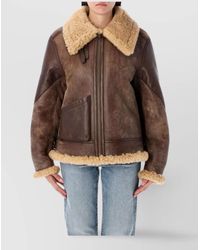 Ralph Lauren - Shearling Relaxed-Fit Paneled Aviator Jacket - Lyst