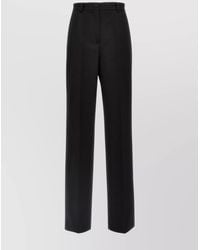 Dolce & Gabbana - Wool Silk High-Rise Straight-Leg Trousers - Lyst